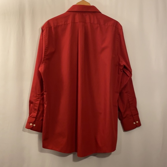 Van Heusen Men’s Long Sleeve Button Down Dress Shirt Large 16 1/2 Red - Picture 2 of 5